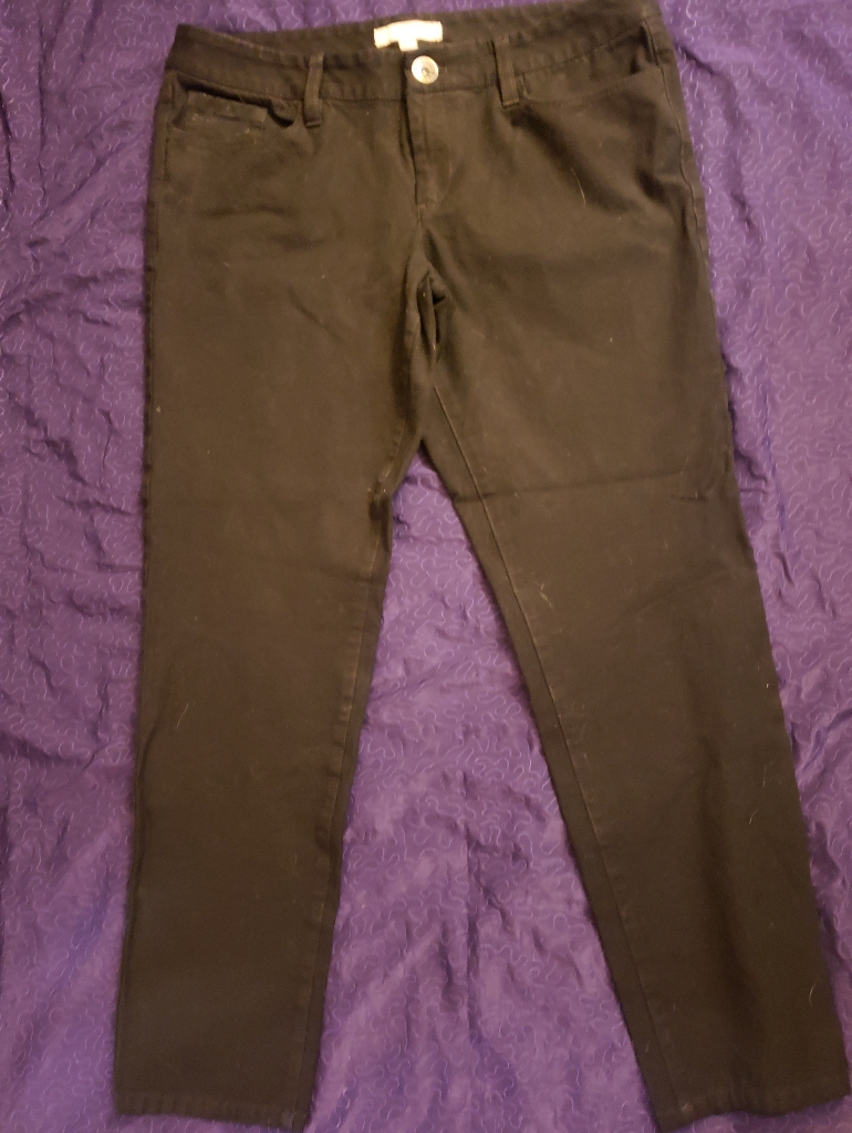 Banana Republic Sloan 5-Pocket Slim Straight Trousers - Black - Size 10